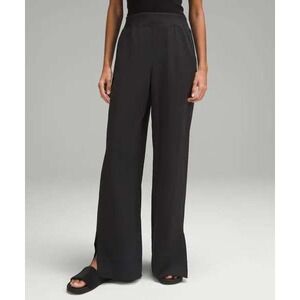 Lululemon Stretch Woven Wide-Leg High-Rise Pant Black size sm